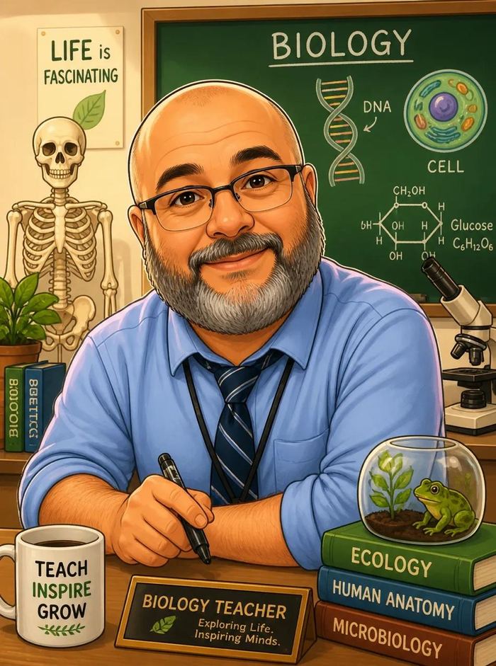 Ahmed Fathi, Biology Teacher
